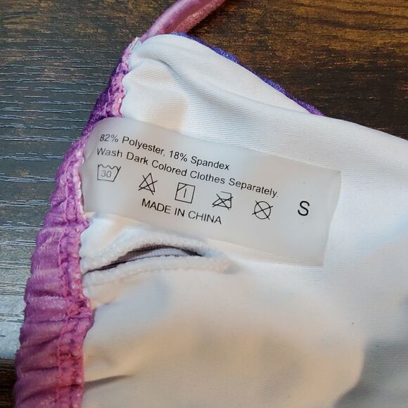 VELOUR Purple Ombre String Bikini Swimsuit Swim Small - Picture 6 of 8